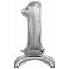 Godan Samostojaci fóliový balón 1 strieborný 74 cm Godan Samostojaci fóliový balón 1 strieborný 74 cm