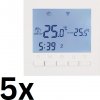5x Aluzan E-16 WiFi, programovateľný izbový termostat pre spínanie elektrického vykurovania do 16 A, diaľkovo ovládateľný cez aplikáciu Android alebo iOS 5x Aluzan E-16 WiFi, programovateľný izbový termostat pre spínanie elektrického vykurovania do 16 A, diaľkovo ovládateľný cez aplikáciu Android alebo iOS