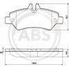 Sada brzdových platničiek kotúčovej brzdy A.B.S. 37555 Sada brzdových platničiek kotúčovej brzdy A.B.S. 37555