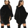 Fashionweek Exkluzívne teplé dámske pončo s umelou kožušinou KARR017 Farba: Čierna Fashionweek Exkluzívne teplé dámske pončo s umelou kožušinou KARR017 Farba: Čierna
