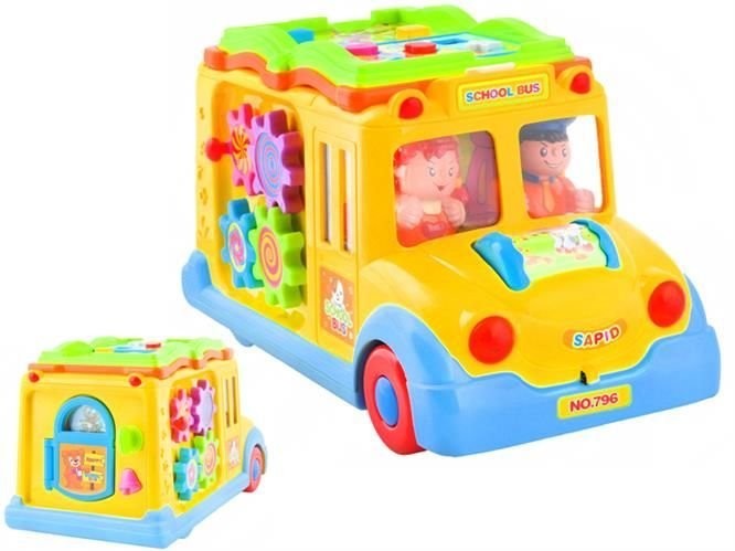 ISO Huile Toys Multifunkčné interaktívne autobus so zvieratkami a zvuky 2892