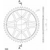 SUPERSPROX Reťazová rozeta SUPERSPROX RFE-816:48-BLK čierna 48T, 530 SUPERSPROX Reťazová rozeta SUPERSPROX RFE-816:48-BLK čierna 48T, 530