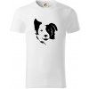 Border kólia obrys hlavy - Tričko z organickej bavlny - XL ( Biela ) Border kólia obrys hlavy - Tričko z organickej bavlny - XL ( Biela )