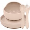 PETITE&MARS Set jedálenský silikónový TAKE&MATCH 3 ks Desert Sand 6m+ PETITE&MARS Set jedálenský silikónový TAKE&MATCH 3 ks Desert Sand 6m+