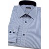 Pánska košeľa SLIM dlhý rukáv - jemné modrobiele prúžky - 182 Pánska košeľa SLIM dlhý rukáv - jemné modrobiele prúžky - 182