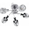 Závesná lampa Krislamp Venus, 5-bodová, pätica E14, strieborná, moderná Závesná lampa Krislamp Venus, 5-bodová, pätica E14, strieborná, moderná