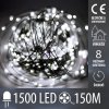Vianočná led svetelná mikro reťaz vonkajšia - programy - časovač - ovládač - 1500led - 150m - studená biela Vianočná led svetelná mikro reťaz vonkajšia - programy - časovač - ovládač - 1500led - 150m - studená biela