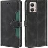 Peňaženkové kožené puzdro Buckle na Motorola Moto G13 / G23 / G53 5G - Čierna Peňaženkové kožené puzdro Buckle na Motorola Moto G13 / G23 / G53 5G - Čierna