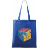 Rubikova kocka kreslená - Taška bavlnená - 42 x 38 cm ( Kráľovská modrá ) Rubikova kocka kreslená - Taška bavlnená - 42 x 38 cm ( Kráľovská modrá )
