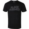 Rock Off tričko Metal Black Sabbath Wavy Logo Hi-Build čierne