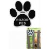 Chopo Cedulka Plastová Pozor pes Tlapka 15 x 15 cm Chopo Cedulka Plastová Pozor pes Tlapka 15 x 15 cm