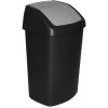Kôš Curver® SWING BIN, 50 lit., 34x40.6x66.8 cm, čierny/sivý, na odpad Kôš Curver® SWING BIN, 50 lit., 34x40.6x66.8 cm, čierny/sivý, na odpad