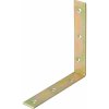 Nábytkový uholník žlto pozinkovaný 125 mm x 125 mm x 22 mm Nábytkový uholník žlto pozinkovaný 125 mm x 125 mm x 22 mm