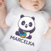 Detské body s potlačou Panda Biela 12-18m Detské body s potlačou Panda Biela 12-18m