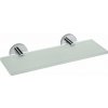 Sapho Sapho, X-ROUND E sklenená polička 300x130mm, chróm, XR601 Sapho Sapho, X-ROUND E sklenená polička 300x130mm, chróm, XR601