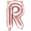 PartyDeco Fóliový balón Mini - Písmeno R 35 cm ružovo-zlatý PartyDeco Fóliový balón Mini - Písmeno R 35 cm ružovo-zlatý