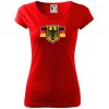Nemecká orlica a vlajka - Dámske tričko Pure - 2XL ( Červená ) Nemecká orlica a vlajka - Dámske tričko Pure - 2XL ( Červená )