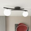 EMIBIG LIGHTING Stropné svietidlo Opus, dĺžka 60 cm, opál/čierna, sklo, 2 svetlá. - 1390/2 EMIBIG LIGHTING Stropné svietidlo Opus, dĺžka 60 cm, opál/čierna, sklo, 2 svetlá. - 1390/2
