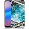 Picasee silikónový čierny obal pre Huawei P20 Lite - Blue geometry Picasee silikónový čierny obal pre Huawei P20 Lite - Blue geometry