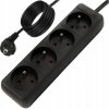 Predlžovací Kábel do zásuvky Blow 3 m, 4 ks zásuviek, čierny Predlžovací Kábel do zásuvky Blow 3 m, 4 ks zásuviek, čierny
