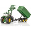 Bruder 3155 traktor John Deere 7R 350 s čelním nakladačem a tandemovým přepravním přívěsem Bruder 3155 traktor John Deere 7R 350 s čelním nakladačem a tandemovým přepravním přívěsem