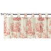 Dekoria Krátky záves na pútkach, bordový vzor na svetlobéžovom podklade, 390 x 40 cm, Avinon, 132-15 Dekoria Krátky záves na pútkach, bordový vzor na svetlobéžovom podklade, 390 x 40 cm, Avinon, 132-15
