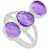 Nefertitis Ametyst brúsený prsteň striebro Ag 925 51207 - 57 mm (US 8), 4,5 g Nefertitis Ametyst brúsený prsteň striebro Ag 925 51207 - 57 mm (US 8), 4,5 g