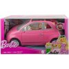 Auto pre bábiky Mattel Barbie Fiat 500 ružové s bábikou Auto pre bábiky Mattel Barbie Fiat 500 ružové s bábikou