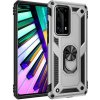 Huawei P40 Pro strieborný hybridný zadný kryt z plastu PC TPU, stredne odolný proti nárazu, obranca, silikónová vnútorná strana, krúžok na uchytenie telefónu Huawei P40 Pro strieborný hybridný zadný kryt z plastu PC TPU, stredne odolný proti nárazu, obranca, silikónová vnútorná strana, krúžok na uchytenie telefónu