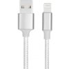 AppleKing opletený dátový a nabíjací kábel USB-A 2.0 / Lightning pre iPhone / iPad / iPod / AirPods - 13 cm - strieborný - možnosť vrátiť tovar ZADARMO do 30tich dní AppleKing opletený dátový a nabíjací kábel USB-A 2.0 / Lightning pre iPhone / iPad / iPod / AirPods - 13 cm - strieborný - možnosť vrátiť tovar ZADARMO do 30tich dní