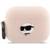 Karl Lagerfeld 3D Logo NFT Choupette Head Silikonové Pouzdro pro AirPods Pro 3 Pink Karl Lagerfeld 3D Logo NFT Choupette Head Silikonové Pouzdro pro AirPods Pro 3 Pink