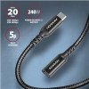 Axagon BUCM32-CF15AB predlžovací USB-C (M) USB-C (F), 1.5m, černý Axagon BUCM32-CF15AB predlžovací USB-C (M) USB-C (F), 1.5m, černý