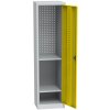 Univerzálna dielenská skriňa (505 mm) s DVB perforáciou, 2 police, žltá Univerzálna dielenská skriňa (505 mm) s DVB perforáciou, 2 police, žltá