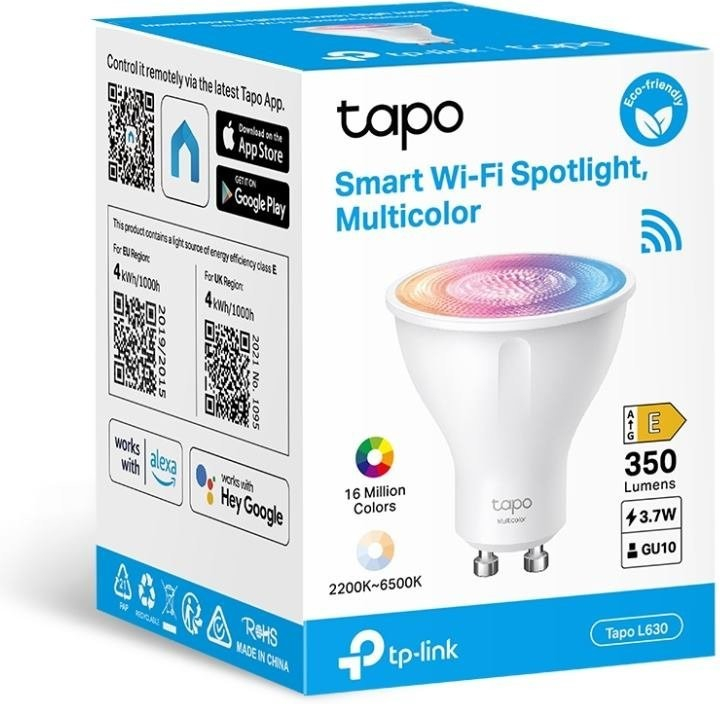 TP-Link Múdra žiarovka Tapo L630 GU10, 3,7W, 230V, cez IP, stmievateľná, 2200K až 6500K