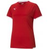Dámske futbalové tričko Puma, TEAMLIGA JERSEY TEE W Červená,Biela XL Dámske futbalové tričko Puma, TEAMLIGA JERSEY TEE W Červená,Biela XL