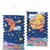 Papierový lampión Sun and Moon dĺžka 28 cm