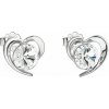 Strieborné náušnice pecka s kryštálmi Swarovski biele srdce 31259.1 Krystal Strieborné náušnice pecka s kryštálmi Swarovski biele srdce 31259.1 Krystal