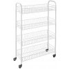 Biely kovový pojazdný regál 23x84 cm - Metaltex Biely kovový pojazdný regál 23x84 cm - Metaltex