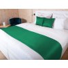 Biante Saténový prehoz/behúň na posteľ Satén LUX-012 Zelený 50x240 cm
