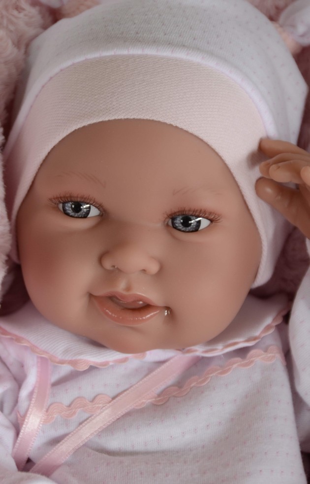 Antonio Juan Realistické bábätko holčička Pipa na dečce