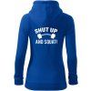 Shut up and squat - Mikina dámska trendy zipper s kapucňou - XS ( Kráľovská modrá ) Shut up and squat - Mikina dámska trendy zipper s kapucňou - XS ( Kráľovská modrá )