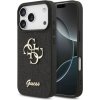 Guess PU Fixed Glitter 4G Metal Logo kryt pre iPhone 17 Pro, čierny 57983127134