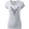 Geometria - Veľký jeleň - Dámske tričko Pure - L ( Svetlosivý melír ) Geometria - Veľký jeleň - Dámske tričko Pure - L ( Svetlosivý melír )