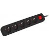 Lanberg PS1 5 zásuvky 3m vypínač černá PS1-05E-0300-BK Lanberg PS1 5 zásuvky 3m vypínač černá PS1-05E-0300-BK