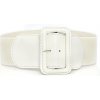 Lifestyle dámsky strečový široký lesklý opasok Casila Biely