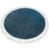 styldomova Modrý shaggy koberec Berber 9000 Maroko kruh kruh 160 cm styldomova Modrý shaggy koberec Berber 9000 Maroko kruh kruh 160 cm