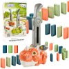 Woopie dinosauří lokomotíva na domino s osvetlením – oranžová Woopie dinosauří lokomotíva na domino s osvetlením – oranžová