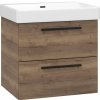 EBS Urban Skříňka s umyvadlem 63 cm, dub halifax/madlo černá matná URBAN63DHC EBS Urban Skříňka s umyvadlem 63 cm, dub halifax/madlo černá matná URBAN63DHC