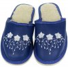 Dámske kožené modré papuče MATILDA Dámske kožené modré papuče MATILDA