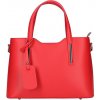 Mondo Italia Červená kožená kabelka do ruky 1364 Made in Italy Červená Mondo Italia Červená kožená kabelka do ruky 1364 Made in Italy Červená